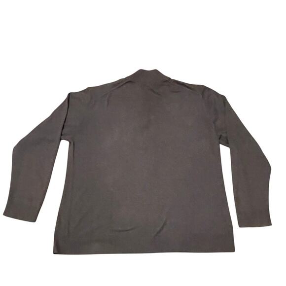 Alfani Mens Size XL Brown 100% Cotton 1/4 Zip Rib Collar Long Sleeve Sweater - Picture 3 of 6